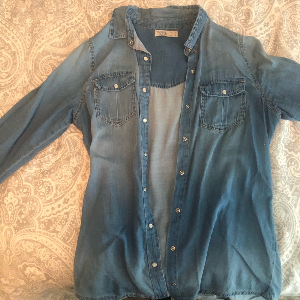 Denim button down shirt